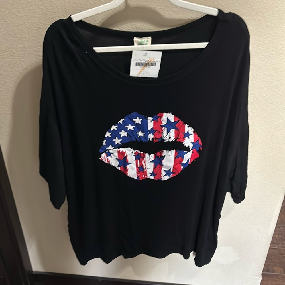 Oversized swoop neck shirt